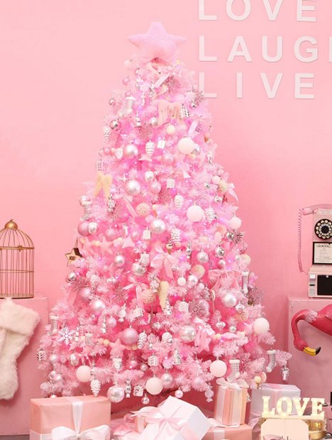 Pink Christmas Ornaments - Ideas for Decorating Christmas Trees