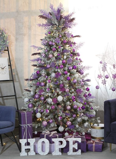 purple christmas ornaments images