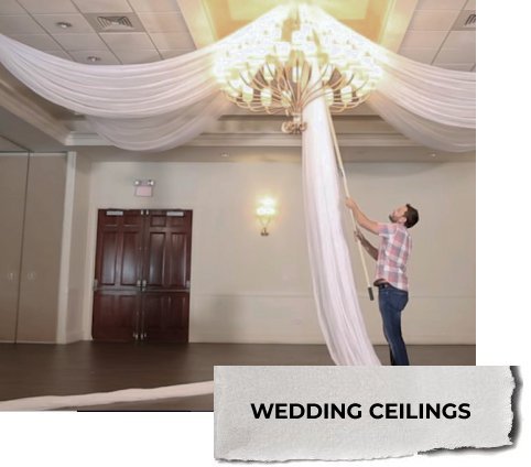 Wedding Reception Ideas Diy Ceiling Table And Backdrop Kits